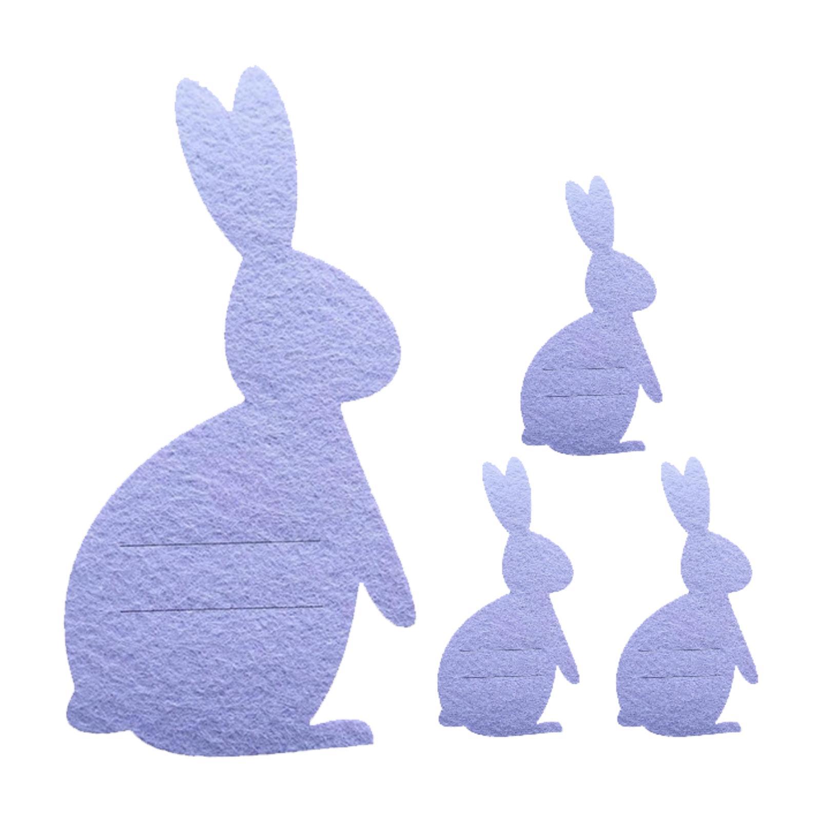 

4Pcs Easter Bunny Felt Cutlery Holders Pouch Bags Banquet Wedding Birthday Party фиолетовый