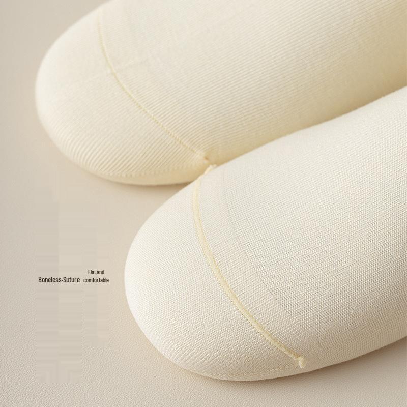 Women's Odor-Resistant Thin Cotton Summer Socks - Loose Cuff, Postpartum Comfort, Solid Color Mid-Calf Dopamine Style.