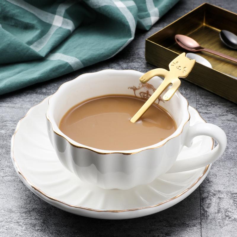 304 Stainless Steel Coffee Spoon Cute Cat Spoon Teaspoon Creative Dessert Ice Cream Tableware Kitchen Tools Tea Spoon Cjcc01