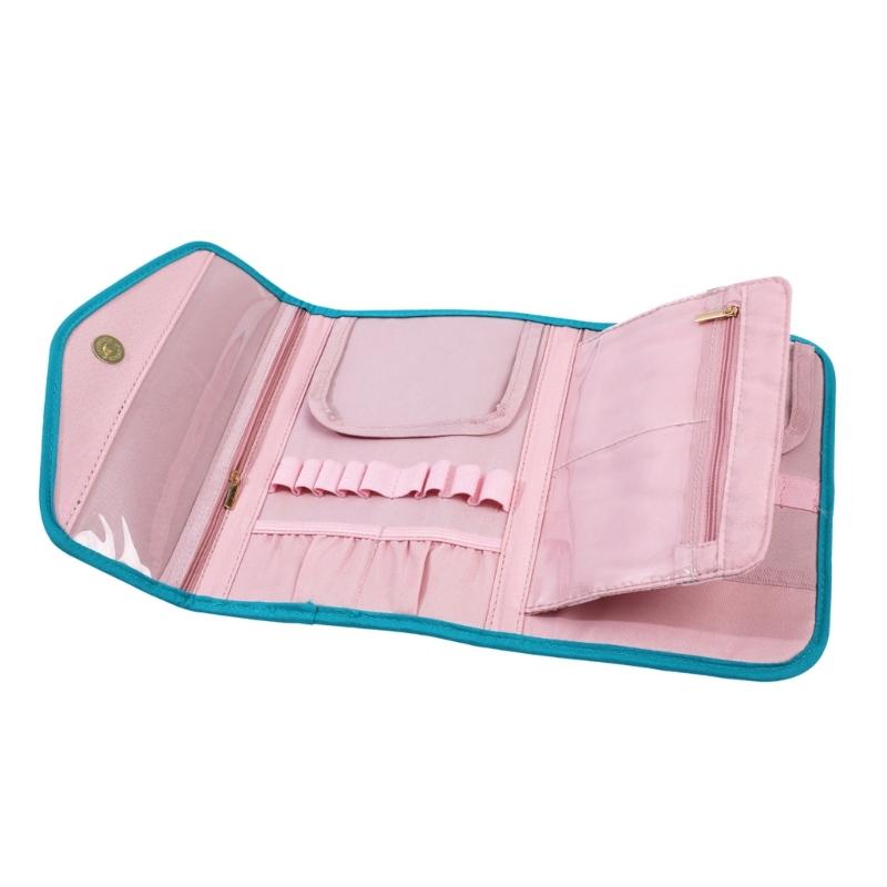

Multipurpose Crochet Hook Organiser Pouches with Zippered Pocket and Elastic Slots Portable Knitting Needle Storage Case 1