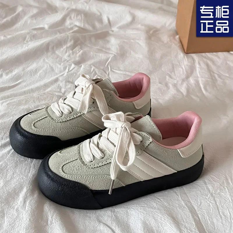 Fashion Thick-soled German Training Explosion 2025 New Mint Green and White Shoes Student Sports and Leisure Shoes Board Shoes