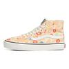 Vans Sk8 Trendy Print Fashion Durable Lightweight High-Top Skate Shoes Unisex Sneaker Yellow Pink VN0A4BX6448