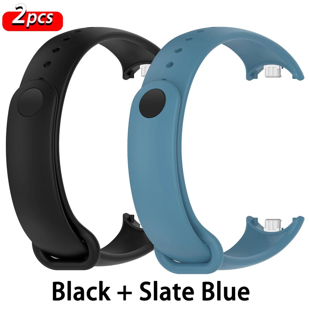 Pulseira de Silicone para Xiaomi Mi Band 9 8 Pulseira NFC Sport Rubber Pulseira Pulseira Correa Xiaomi Smart Band 8 Acessórios