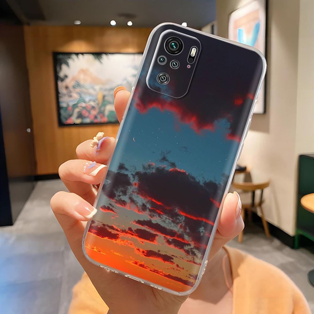 For Xiaomi Redmi Note 10 4G Case Note 10S Cute Painted Soft Silicone Back Cover For Redmi Note 10 Pro Max Clear Full Phone Cases