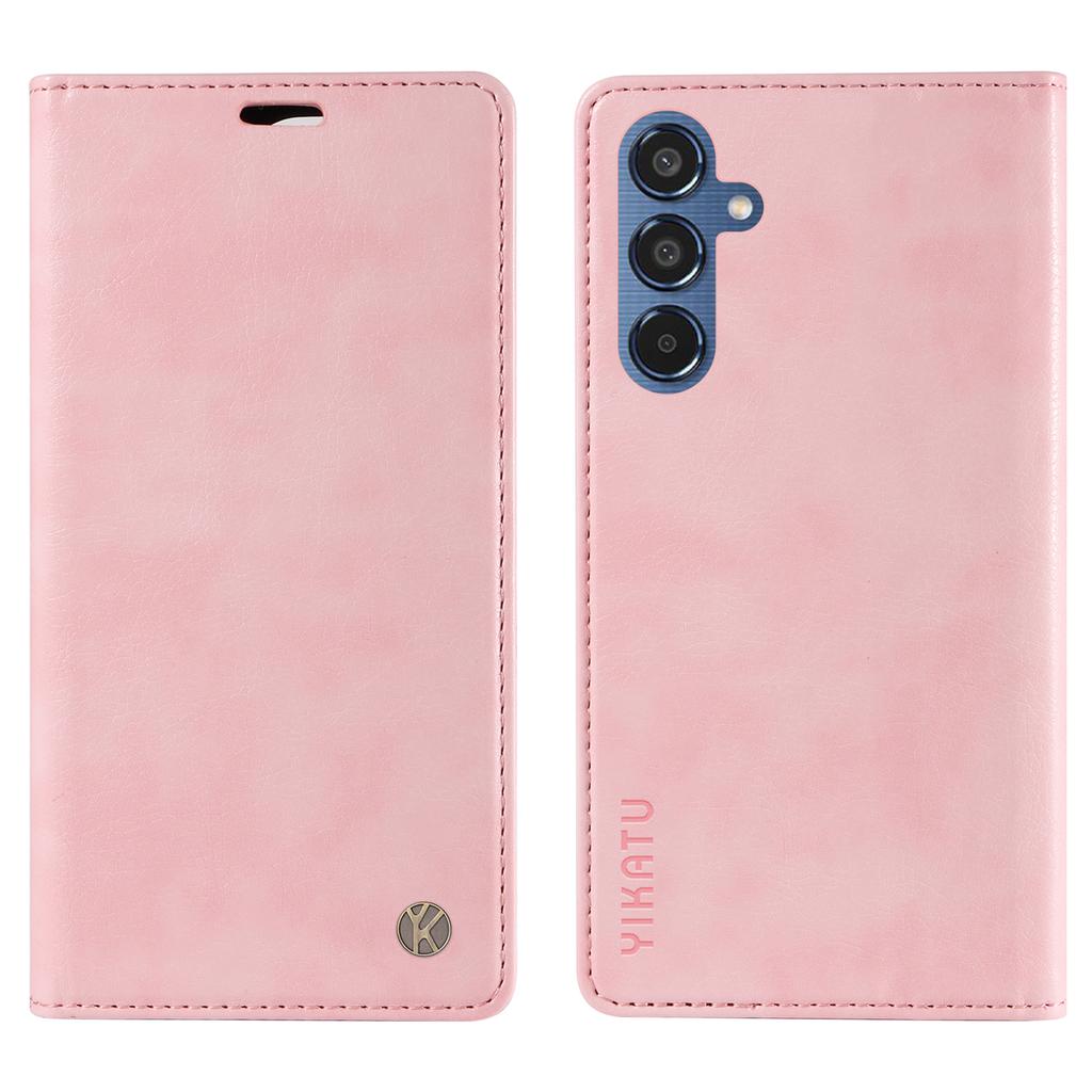 Für Samsung Galaxy M35 5G Hülle Litschi-Muster Leder Brieftasche Handyhülle