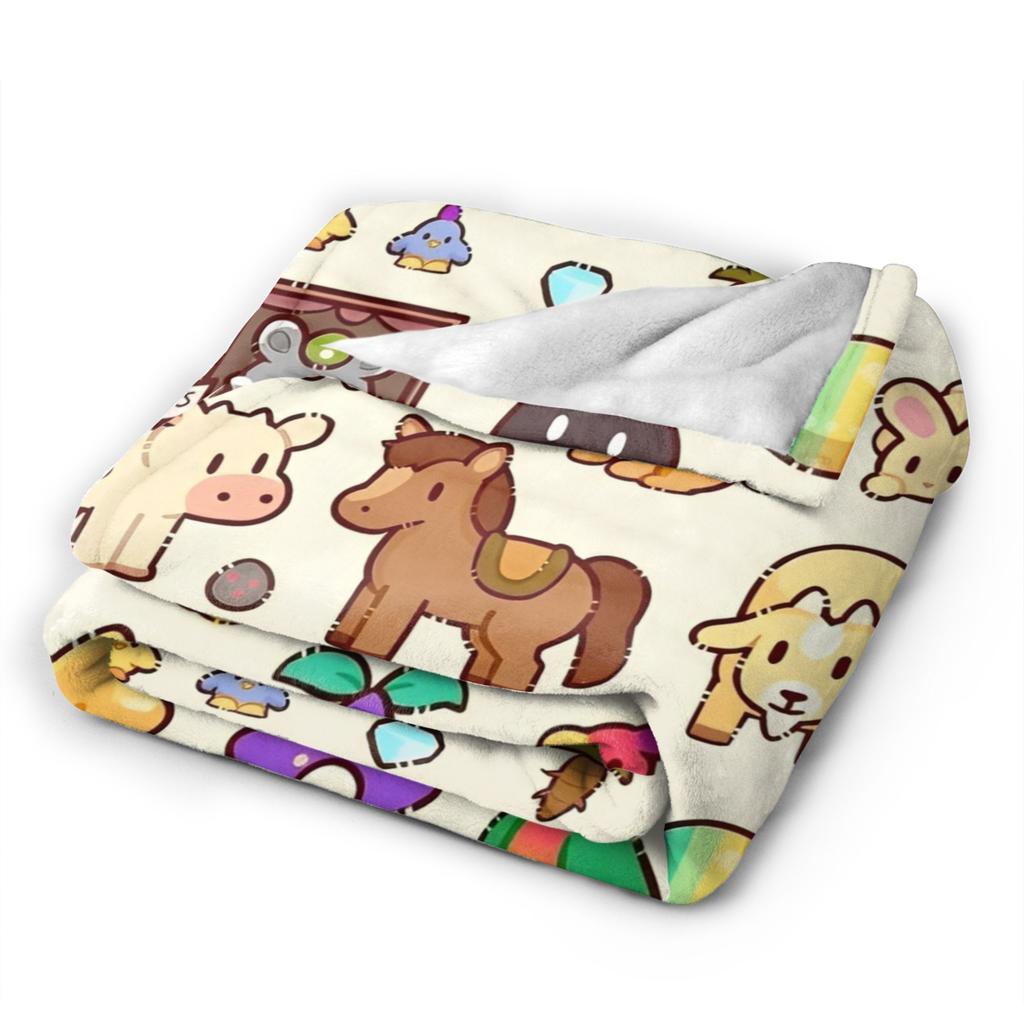 Creature In Stardew Valley Fashion Blankets Cute Jimino Animals Wool Awesome Soft Throw Fashion Blanket Chair Covering Sofa Spring/Autumn Tr