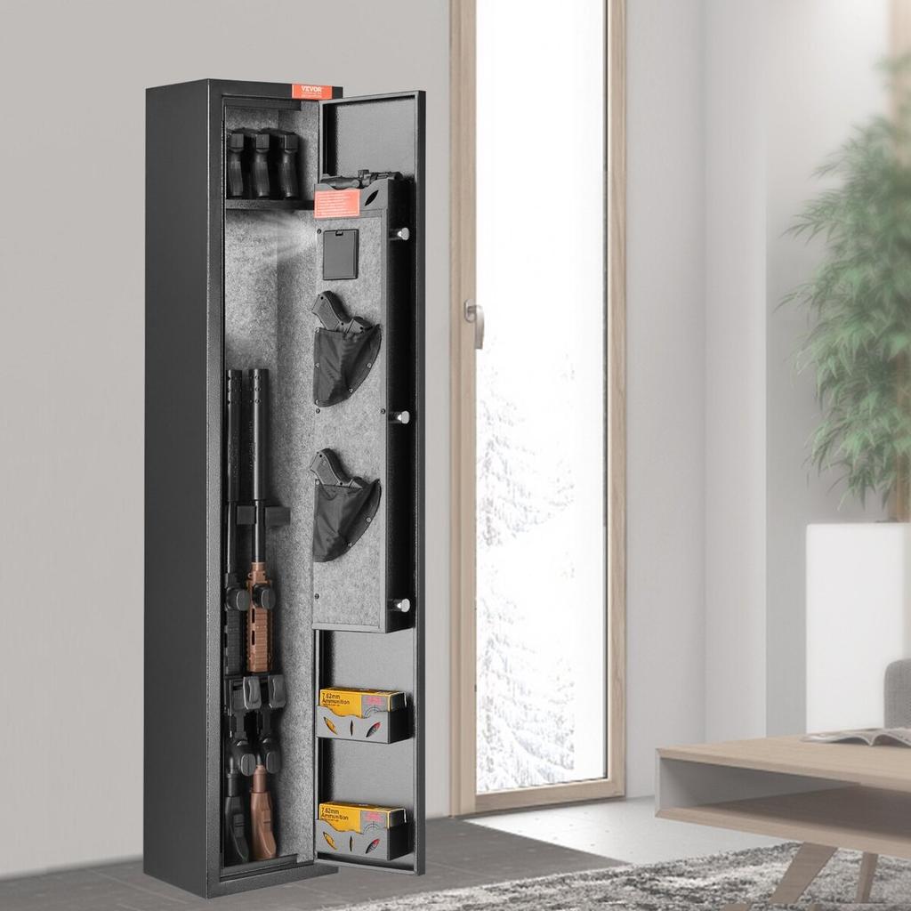 Gun Safe Rifle Safe with Digital Keypad & Lock for 2 Rifles and 4 Pistols