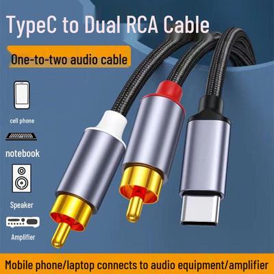 Typ-C auf Dual-Cinch-Audiokabel für Geräte