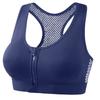 Women's Underwear Front Zipper Yoga Sports Bra Hollow Mesh Breathable Hole Large Size Without Steel Ring Sports Bra