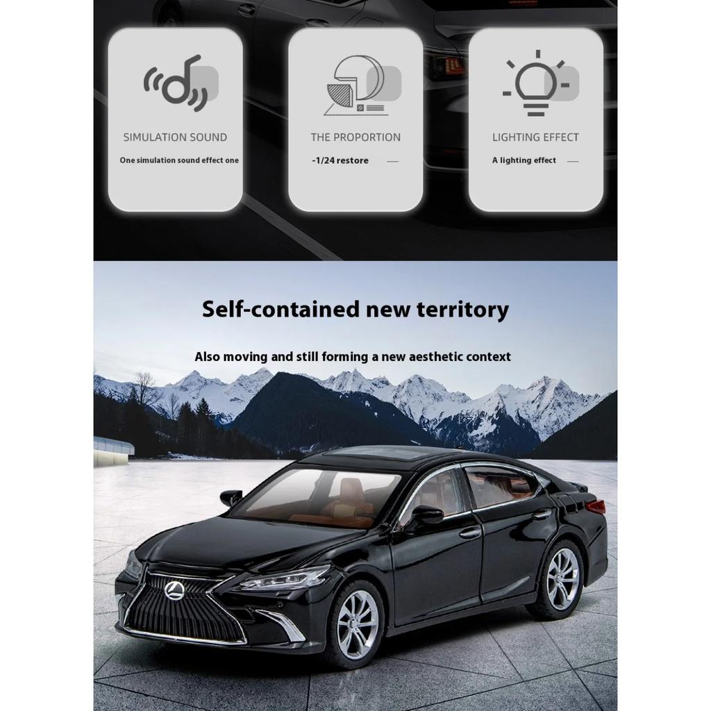 1/24 Lexus ES300 Large Luxury Executive Sedan Alloy Metal Diecast Car Model Computer Bookshelf Ornament Collection Children Gift