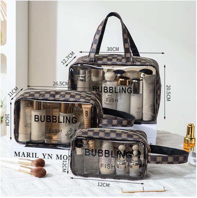 

Большая вместительная водонепроницаемая прозрачная косметичка из полиуретана для путешествий и плавания