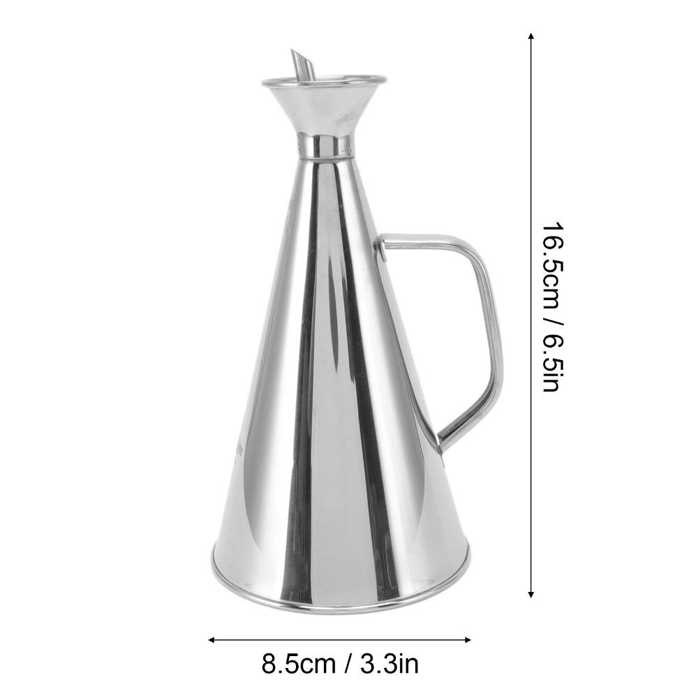 304 Stainless Steel Oil Dispenser Bottle 250ml/500ml/750ml/1000ml Vinegar Cruet Pourer Outdoor BBQ