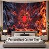 Custom Name Text Tapestry Red Hot Chili Peppers Personalized Polyester Wall Tapestry For Bedroom And Room