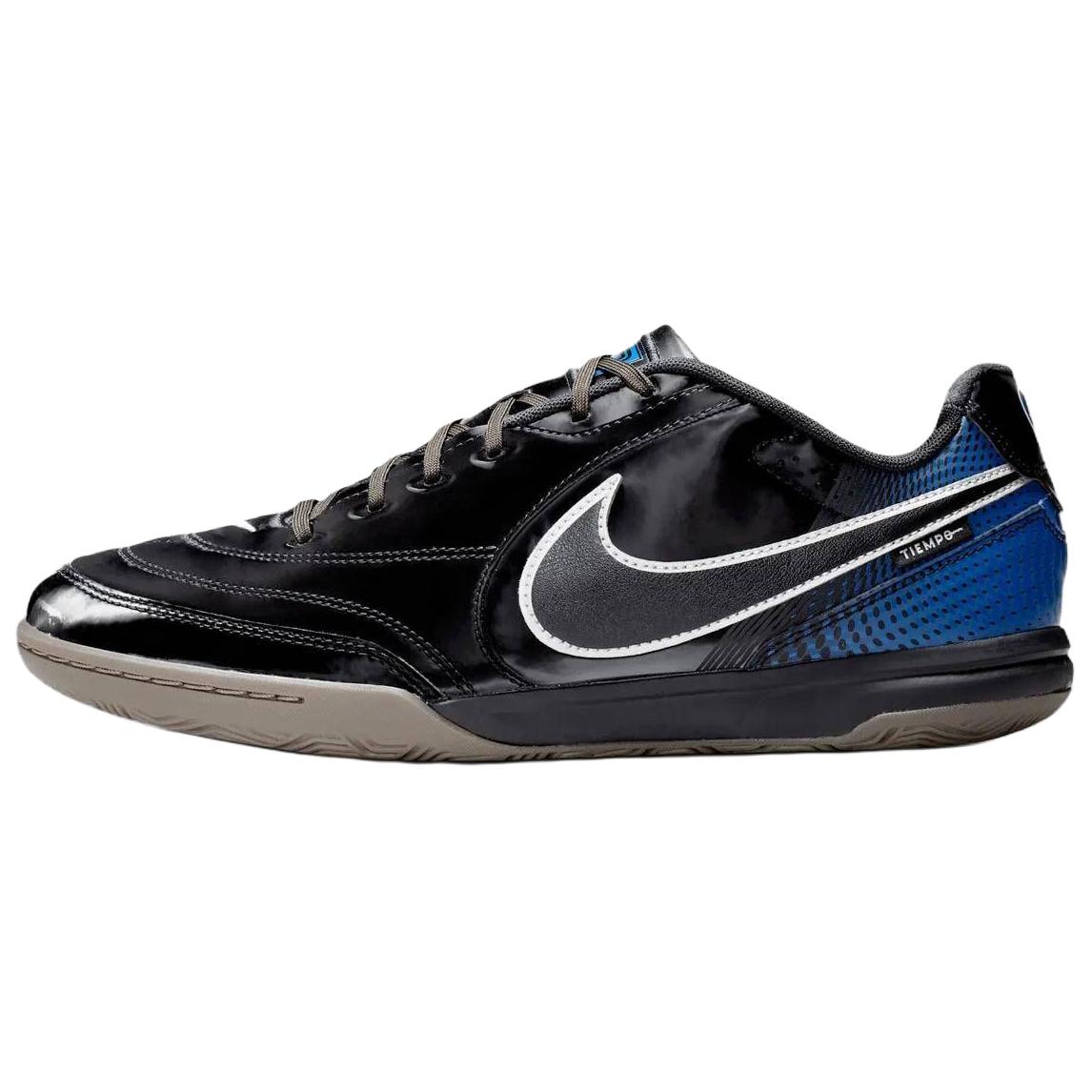 Nike Tiempo Streetgato Soccer Shoes Unisex Black Blue IR5918-010 40.5