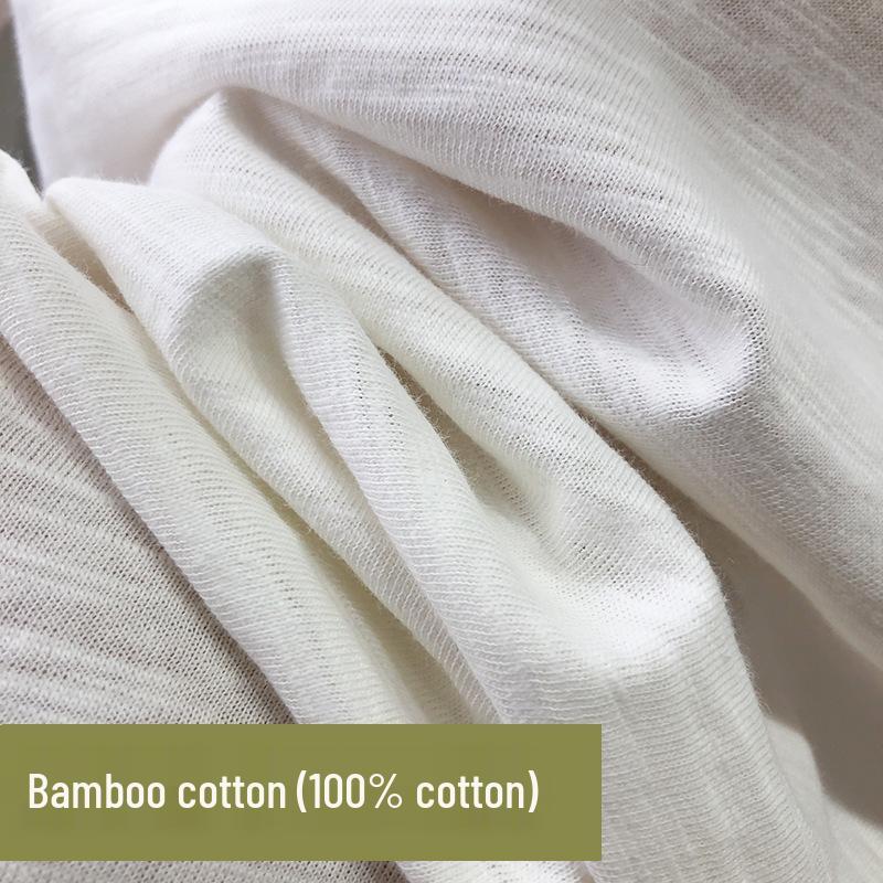 Bamboo Cotton Women's U-Neck Tank Top: 2024 Loose-Fit, Underarm Coverage, Pure Cotton Summer Wear