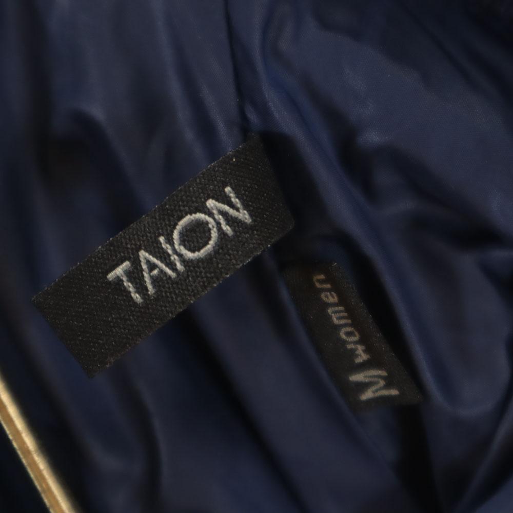 TAION Knit Switching Down Jacket M Navy Women Used