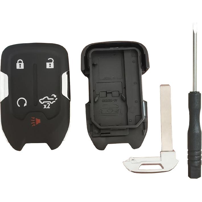 Replacement for Keyless Entry Remote Key Fob Shell Fit for Chevy Silverado and GMC Sierra 1500 2500HD 3500HD 2019-2022 (1-Black)