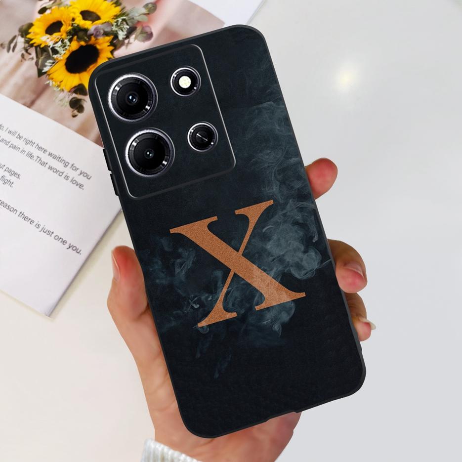 For Infinix Note 30i Case X6716 Luxury Letters Back Cover Soft Silicone Phone Case For Infinix Note 30 Pro Note30 Note30i Bumper