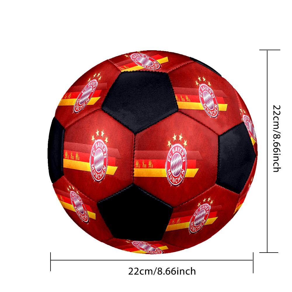 1pc Bayern Munich Crest Standard Size 5 Soccer Ball, Durable Game Soccer Ball for School Park Training & Daily Entertainment Zq7141