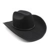 Western Cowboy Hat With Large Brim And Waterwave Embroidery For Summer Outdoor Wear