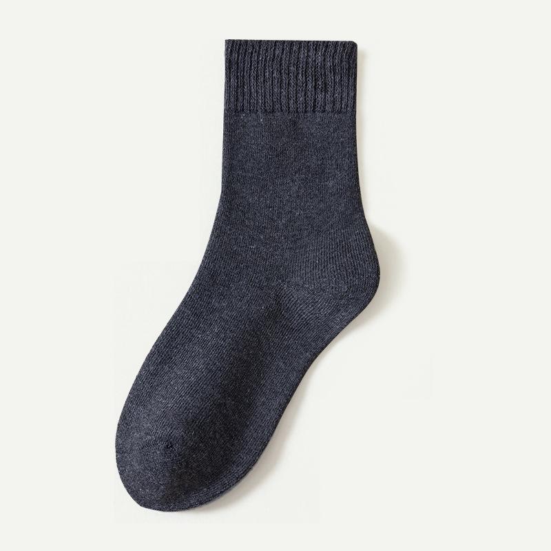 Terry Mid-Calf Socks: Warm, Thick, Velvet-Enhanced Cotton for Men & Women - Perfect for Autumn & Winter