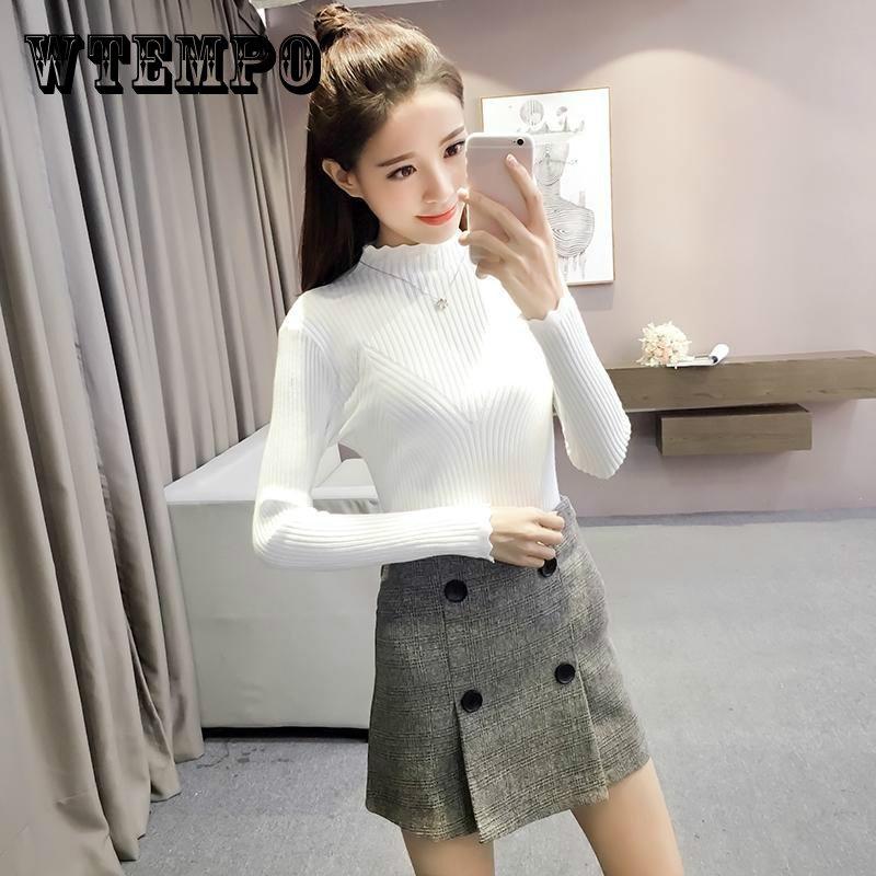 

Свитер с высоким воротником, зимние вязаные свитера, свитер большого размера, женский, средней и длинной длины