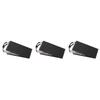 Door Stopper Safe Stainless Steel Rubber Guard for Home 3Pcs Black