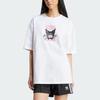 adidas Originals X Hello Kitty Kuromi Cartoon Print Loose-Fit Kurzarm-T-Shirt Damen Tops Weiß JG8056