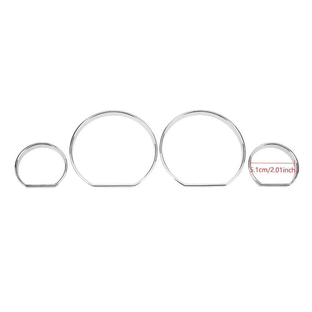 Instrument Dial Ring for BMW 3 E46 1999-2005 Chrome Gauge Dash Dial Rings Speedometer Bezel Trim