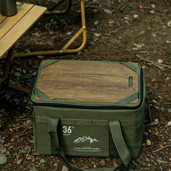 Borsa da Esterno con Tavolino Impermeabile Grande Capacità Cerniera Attrezzatura Tattica da Campeggio Organizer per Attrezzi Custodia con Manico