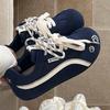 Dexun Shoes Women's Shoes 2025 New Autumn Shoes Retro Casual Versatile Inner Heightening Thin Baseplate Shoes