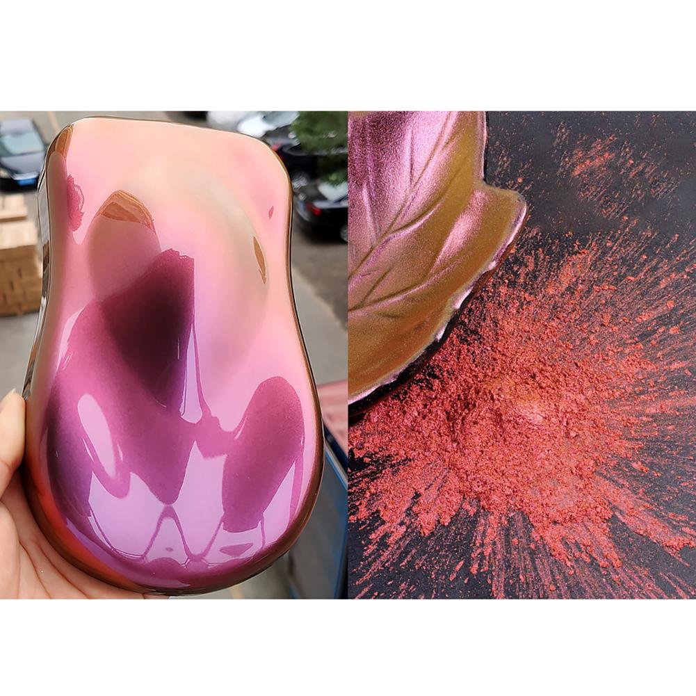 10g pulbere de pigment de cameleon pentru mașină, pigment care schimbă culoarea pentru decorarea mașinii, pulbere de pigment perlat, fard de ochi pentru unghii