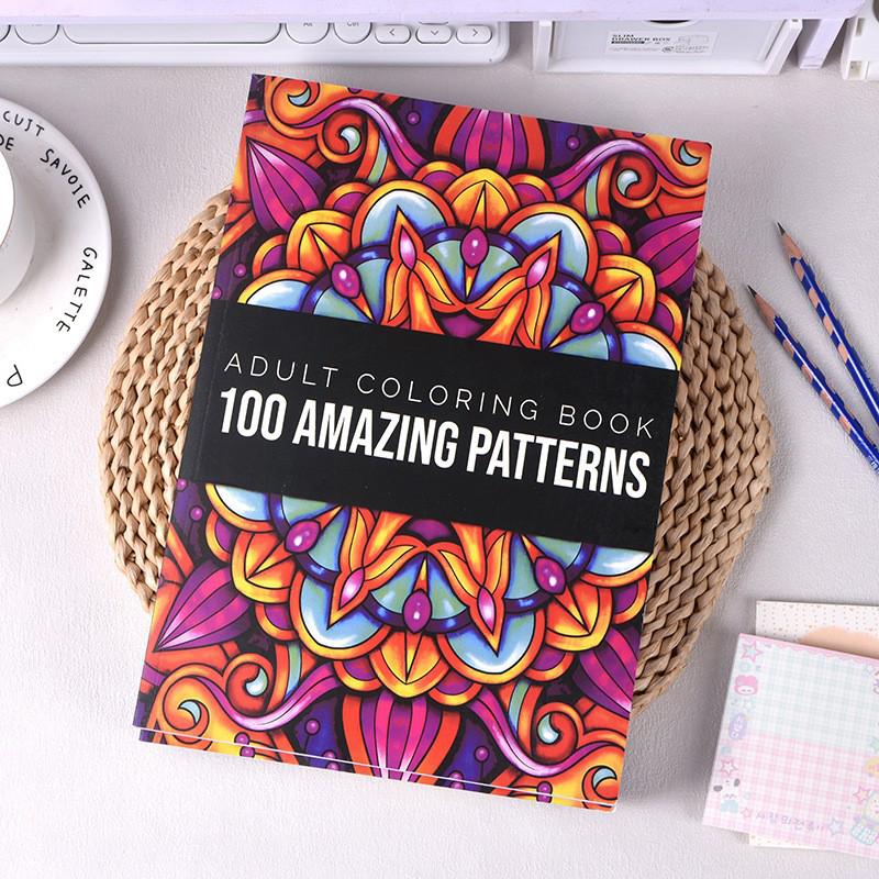 Mandala Coloring Book: 100 Easy Tear-Out Sheets with Unique Patterns for DIY Adult Stress Relief.