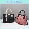 2023 Stylish Color Block Handbag Large Capacity Casual Shoulder Bag Cross-border Trendy Pu