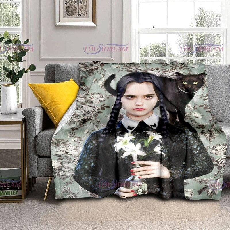 Supernatural Tv Wednesday Blanket Addams Family Sofa Cover Napping