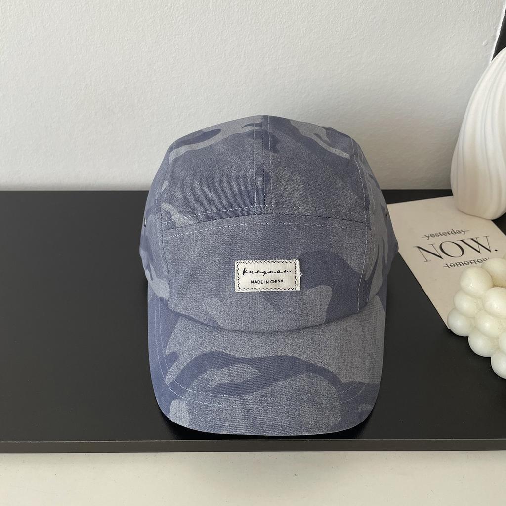 Camouflage Splicing Design Soft Top Baseball Cap Men Women Spring Fashion Casual Versatile Trend Thin Outdoor Baseball Cap
