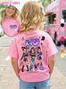 T-shirt Court Populaire Kpop Imprimé Dessin Animé Fille Manches Courtes Décontracté Col Rond Convient aux Filles Enfants Cadeau Hauts Vêtements pour Enfants