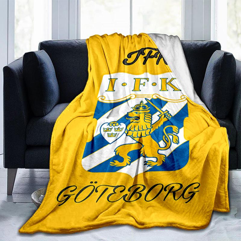 Coperta con Emblema Cresta del Leone IFK Adatta per Divani, Letti, Uffici e Campeggio - Regalo Perfetto per Halloween Natale
