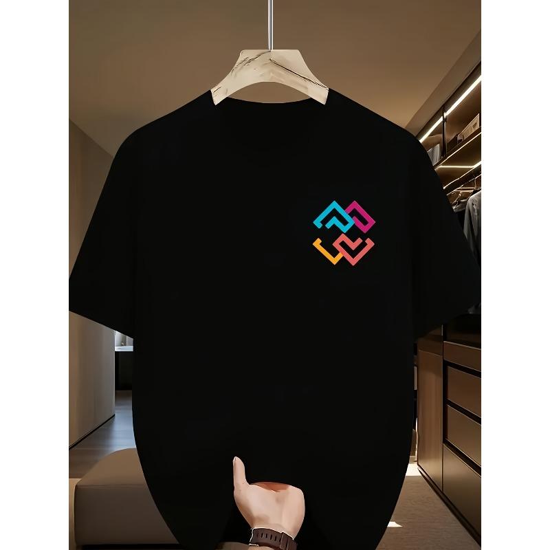 

Geometric T-Shirt for Men - Crew Neck T-Shirt, Suitable for Music Festivals And Casual Wear, Sports And Leisure Tops | Glossy End T-Shirt 4XL