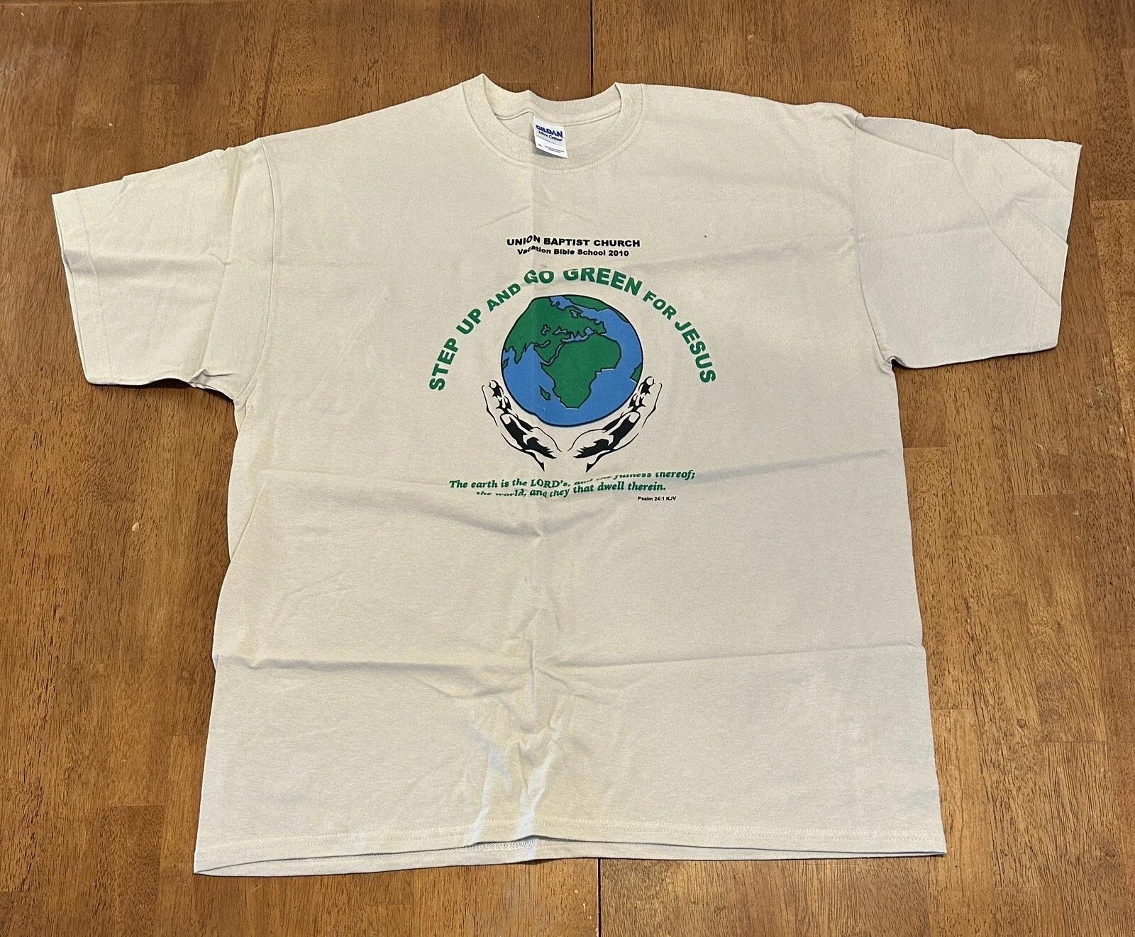 Go Green For Jesus T Shirt XL Nature God XL