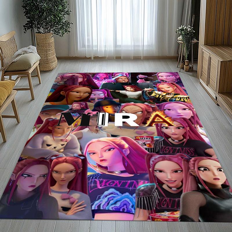 K-Pop Demon Hunters Golden Saja Boys Living Room Non-Slip Area Rug Soft Carpet for Bedroom Playroom Sofa,Home Decor Doormat