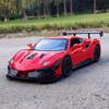 1: 32 Ferraris 488 Supercar mit Sound und Licht Legierungsauto Rückzug Kinder Spielzeug Mode Spielzeug für KinderU