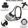 Breathable Metal Basket Muzzle for Pitbull Amstaff Staffordshire Terrier Large Dogs