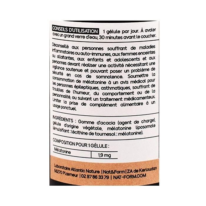 Nat &; Form Melatonin liposomal Schlaf 30 Kapseln