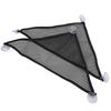 2pcs Reptile Hammock Bearded Dragon Triangular Mesh Hammock with Suction Cups for Iguanas Anoles Geckos SnakesBlack L