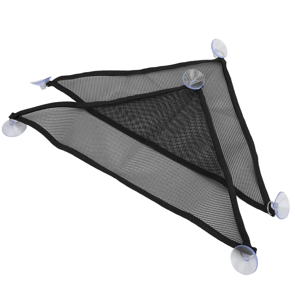 2pcs Reptile Hammock Bearded Dragon Triangular Mesh Hammock with Suction Cups for Iguanas Anoles Geckos SnakesBlack L