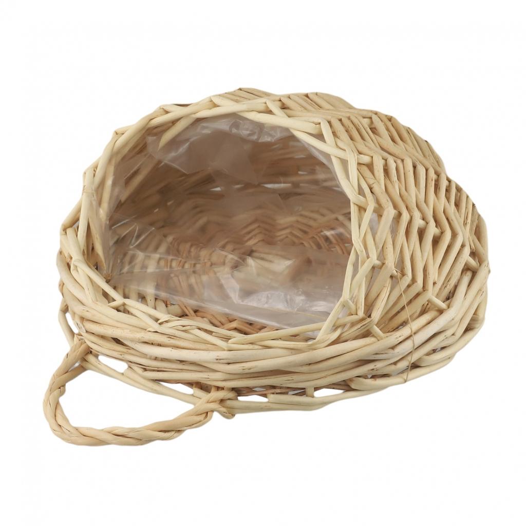 Wandmontierter Pflanzen Blumen Weidenkorb Hängender Halter Outdoor Blumentopf