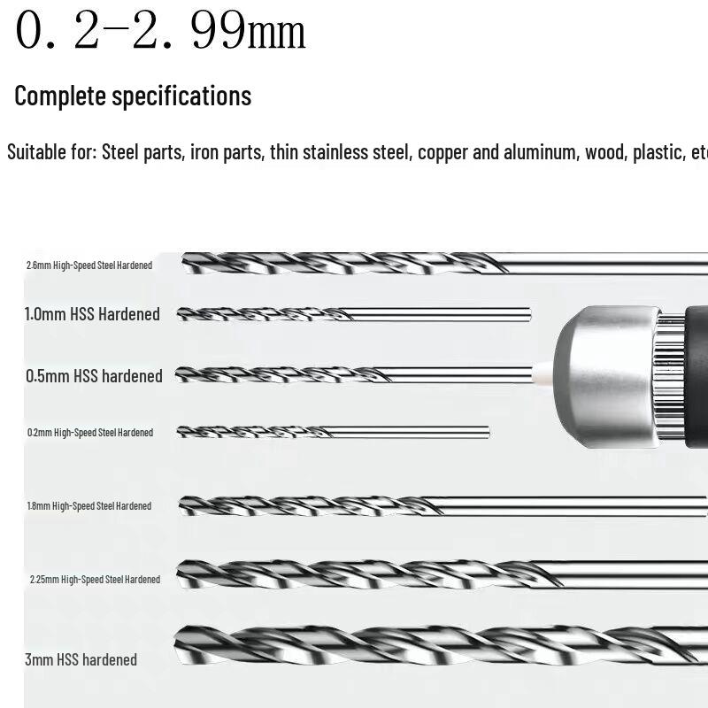 High-Speed Steel Straight Shank Twist Drill Bit Set