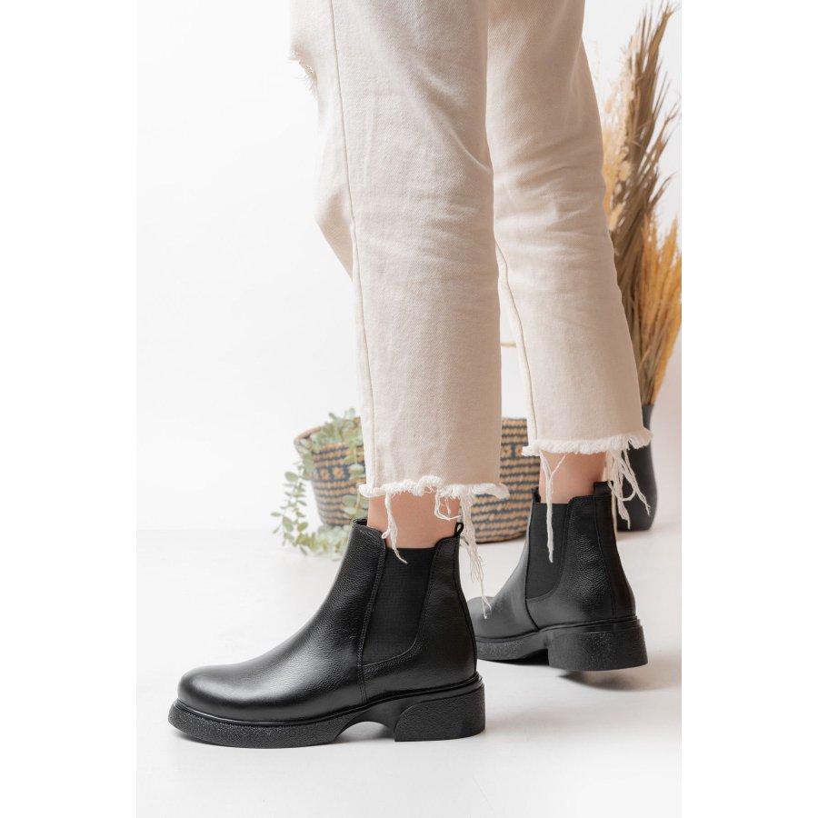 Women's Genuine Leather Casual Ankle Boots Chelsea