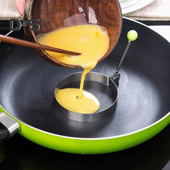 5Pcs Egg Mold Ring Easy To Clean Creative Round Heart Shapes Stainless Steel Frying Egg Mold for Home Kitchen